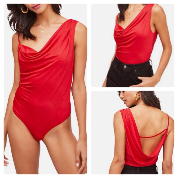 ASTR - ASYMMETRICAL BODYSUIT Salsa (color) - NWOT Size M - Picture 16 of 16